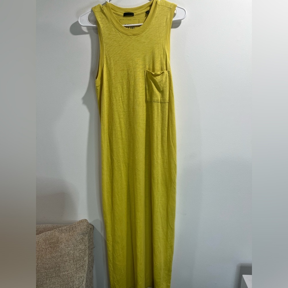 ATM yellow maxi dress size medium